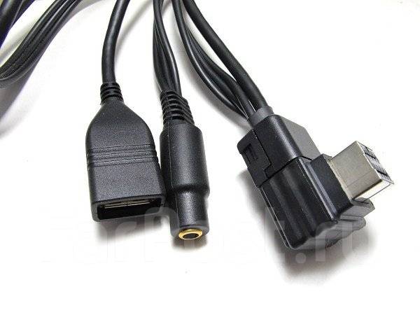 USB-AUX переходник CON-USB-AUX кабель для выноса разъемов от магнитолы в салон