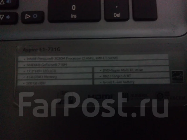 Acer Aspire E1-731-20204G50Mnii. 2,4����, ��� 8 ��, ���� 500���, WiFi: 1, Bluetooth: 1, ����������� �� 3��. ����