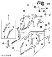 Планка направляющая крыла Chevrolet Lanos. Chevrolet Lanos, T100
