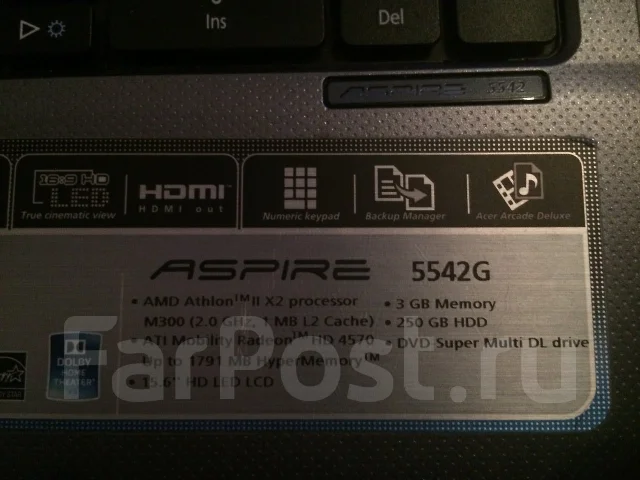 Acer Aspire 5542G. ���� 250���, WiFi: 1 ����