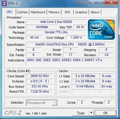 Intel Core 2 Duo E8200 ����