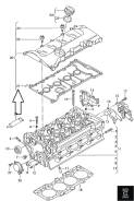 Прокладка клапанной крышки. Volkswagen Passat, 3B3, 3B6 Audi: A4 Avant, A6 Avant, S6, A4, A6, S4 Двигатели: ACK, ADP, AFB, AGE, AGZ, AJM, AKN, ALG, AL...