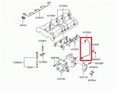 Трубка насоса топливного высокого давления. Kia Bongo Kia Carnival Двигатель J3