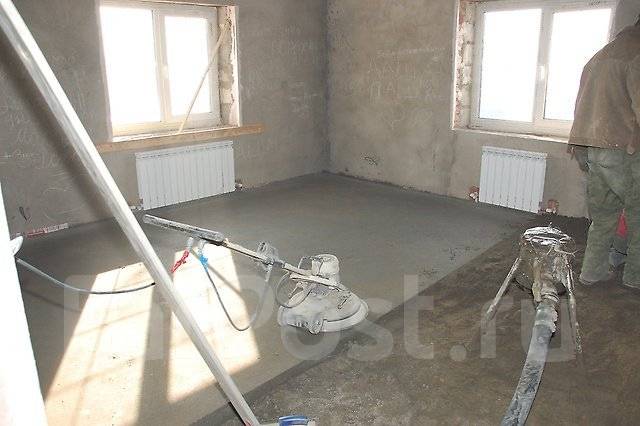 Стяжка пола механизированная фиброцементная в Уссурийске
