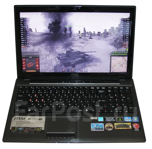 MSI GE620DX. 2,3����, ��� 4 ��, ���� 300���, WiFi: 1, Bluetooth: 1, ����������� �� 3��. ����