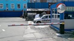 Установка автоматических шлагбаумов.