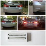 Светодиодные вставки (катафоты) белые в задний бампер Camry V50