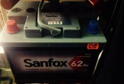 Аккумулятор Sanfox 6cт-62Ач в Новосибирске Sanfox. 62 А.ч., Прямая (правое), производство Европа