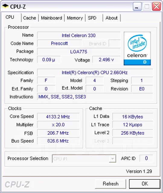 Intel Celeron D 330 ����