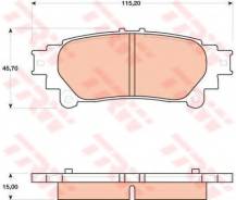 Колодки тормозные. Lexus RX350, AGL10, GGL10, GGL10W, GGL15, GGL15W, GYL10, GYL15, GYL16 Lexus RX450h, AGL10, GGL10, GGL15, GYL10, GYL10W, GYL15, GYL1...