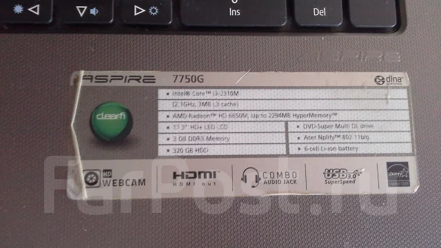 Acer Aspire 7750G. WiFi: 1, Bluetooth: 1 ����