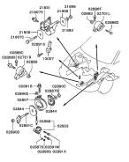 Подушка двигателя. Mitsubishi Space Wagon Mitsubishi Space Runner Mitsubishi Chariot, N38W
