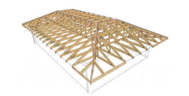 Деревянные фермы для крыши 8 метров чертежи