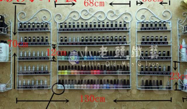 Полки для лаков для ногтей на стену