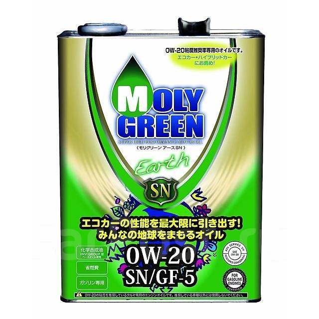 Японское моторное масло Moly Green sn 0w20 4 л - Моторные масла в Артеме