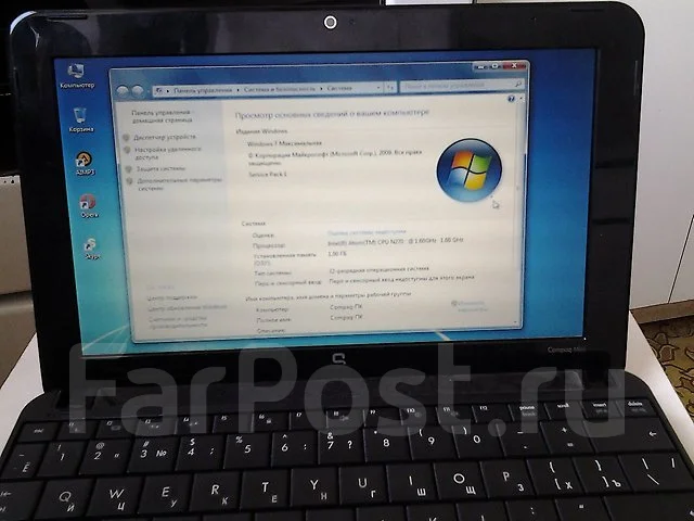 Compaq Mini 110c-1100ER. 1,6����, ��� 1024 ��, ���� 250���, WiFi: 1, ����������� �� 3��. ����