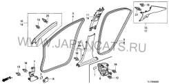 Уплотнитель двери. Honda Accord, CU2
