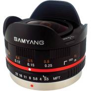 Объектив фишай Samyang Rokinon 7.5mm f/3.5 MFT для Panasonic Olympus. Для Panasonic, Olympus