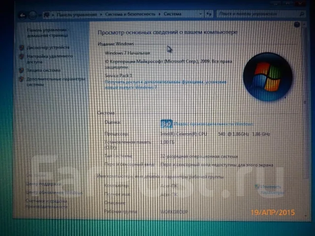 Acer Extensa 5220. ��� 1024 ��, ���� 80���, WiFi: 1, Bluetooth: 1 ����