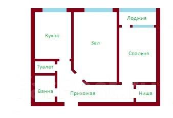 Планировки квартир владивосток Ухоженная солнечная 2-комнатная квартира в умиротворенном месте - Купить 2-комна