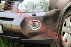 Накладки на передний бампер под туманки X-Trail 10-13 год (икстрейл). Nissan X-Trail, NT31, T31R, T31, TNT31, DNT31