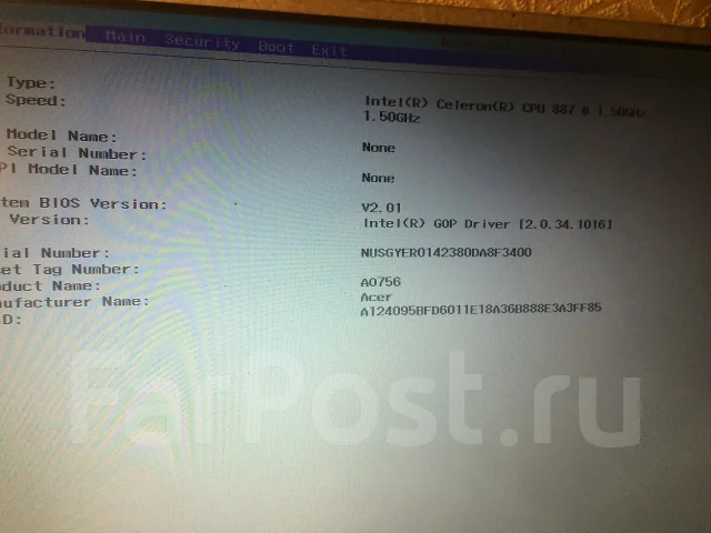 Acer Aspire One 756. 1,5����, WiFi: 1 ����