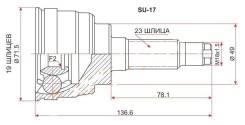 Шрус подвески. Suzuki Kei, HT51S Suzuki Solio Suzuki Alto, HA21S, HA22S, HA23S, HA12S, HA24S, HA25S Двигатель F6A