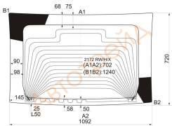 Стекло заднее (крышка багажника) с обогревом LADA PRIORA 2170 HBK 07- XYG 2172 RW/H/X