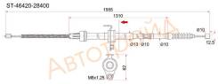 Трос ручника TY TownAce Noah 2WD CR4#/SR4# 98-, - RH SAT ST-46420-28400, правый