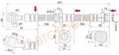 Шланг тормозной передний (Таиланд) NISSAN BLUEBIRD/PRIMERAI/NFINITI G20 94-01 RH