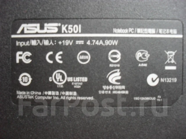 Asus K50I. 2,3����, ��� 4 ��, ���� 250���, WiFi: 1, Bluetooth: 1, ����������� �� 2��. ����