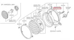Корпус фары. Nissan Safari, WYY60, WRY60, WGY60, VRY60, WRGY60, VRGY60, FGY60 Nissan Patrol Двигатели: TD42T, TB42S, RD28T, TB42E, TD42