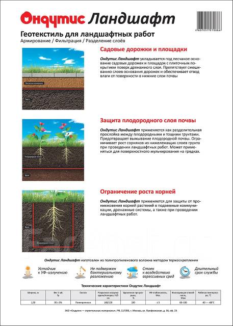 Геотекстиль иглопробивной плотность 150/200/300 гр/м2, в наличии. Цена ...
