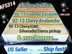 Фильтр воздушный. Cadillac Escalade, GMT900, GMT800 Chevrolet: Yukon, Tahoe, Silverado, Suburban, Avalanche GMC Sierra GMC Suburban GMC Yukon Двигател...