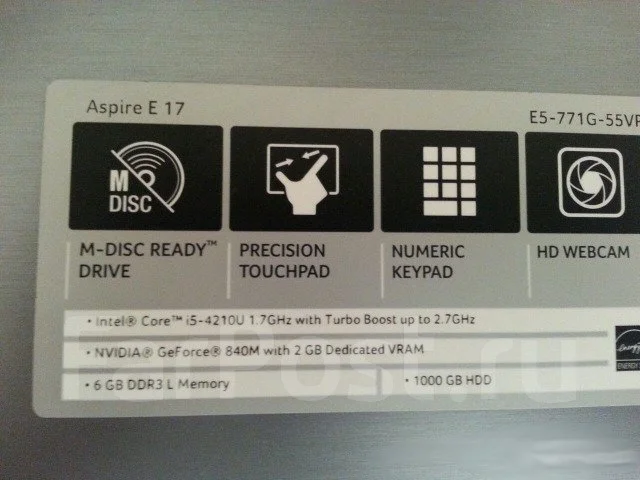Acer Aspire E5-771G-55VP. WiFi: 1 ����