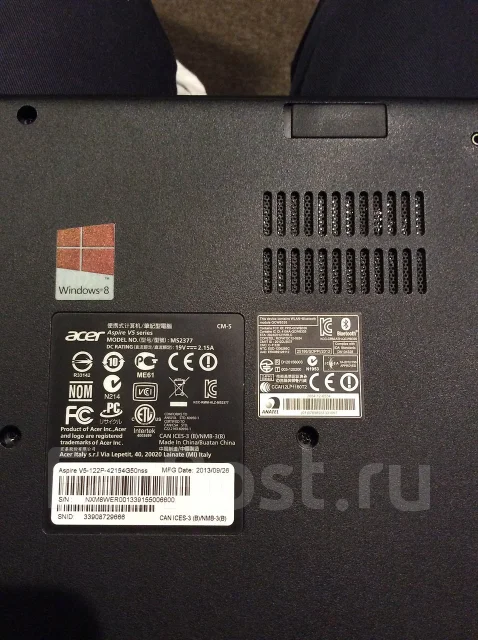 Acer Aspire V5-122P-42154G50Nss. 1����, ��� 4 ��, ���� 500���, WiFi: 1, Bluetooth: 1, ����������� �� 4��. ����