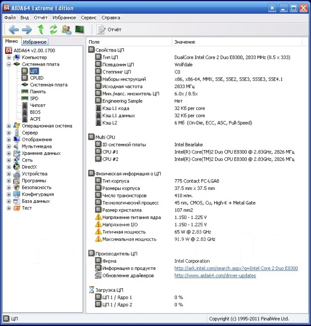 Intel Core 2 Duo E8300 ����