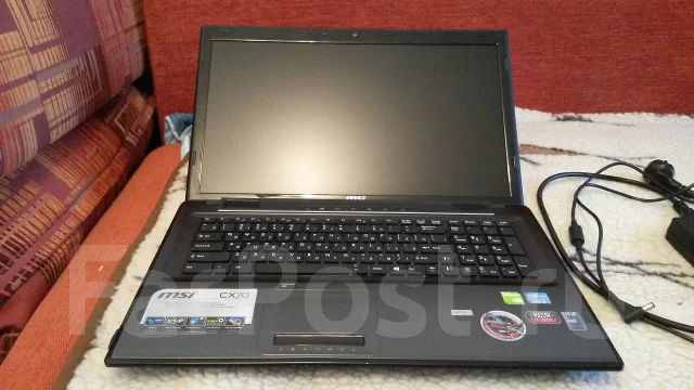 MSI CX70. 2,6����, ��� 4 ��, ���� 500���, WiFi: 1, Bluetooth: 1, ����������� �� 4��. ����