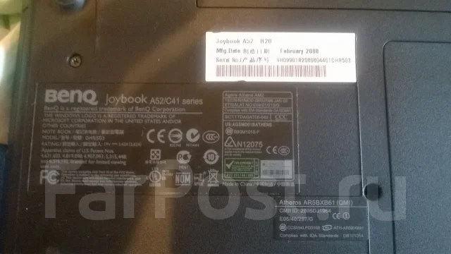BenQ Joybook. 1,8����, ��� 1024 ��, ���� 120���, WiFi: 1, ����������� �� 1��. ����