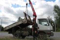 Mitsubishi Canter. Продаю Кран борт с манипулятором (эвакуатор) самосвал, 5 200 куб. см., 4 000 кг., 7 м.