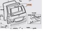 Дверь багажника. Toyota Land Cruiser Prado, GRJ120W