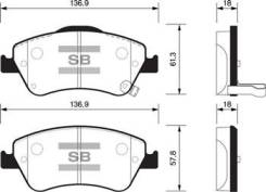 Колодка тормозная дисковая. Toyota Corolla, ZRE151, ZRE152, ZZE150, NDE150 Toyota Auris, NDE150, ZZE150, ZRE151, ZRE152 Двигатели: 1NDTV, 1ZRFE, 4ZZFE...