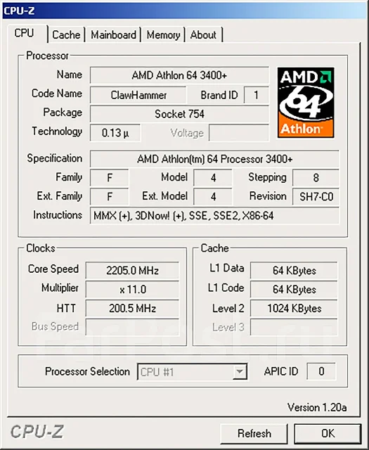 AMD Mobile Athlon 64 3400+ ����