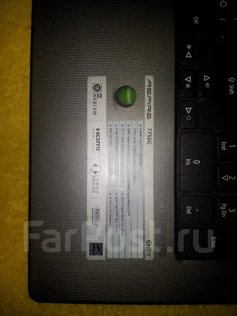 Acer Aspire 7750G-2634G64Mikk. ��� 4 ��, ���� 640���, WiFi: 1, Bluetooth: 1 ����