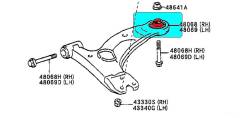 Сайлентблок подвески. Toyota Nadia, ACN15, ACN15H, SXN15, SXN15H Toyota Ipsum, SXM15, SXM15G Toyota Gaia, ACM15, ACM15G, SXM15, SXM15G Двигатели: 1AZF...