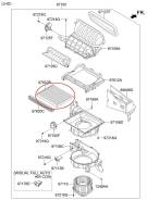 Фильтр салона. Kia Optima, TF Kia Sorento Kia Cadenza Kia Sedona Hyundai Azera Hyundai Sonata Hyundai Santa Fe, DM Двигатели: G4KD, G4KJ, D4HB, G4KE...