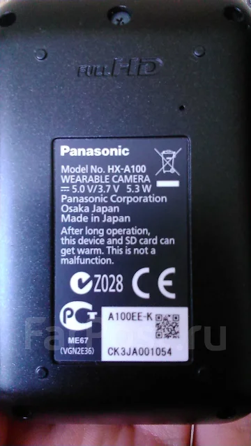 Panasonic HX-A100. � ���������� ����