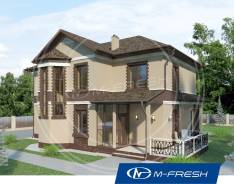M-fresh Comfort Progressive (Готовый проект дома с эркером). 200-300 кв. м., 2 этажа, 5 комнат, бетон