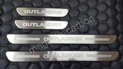 Накладка на порог. Mitsubishi Outlander