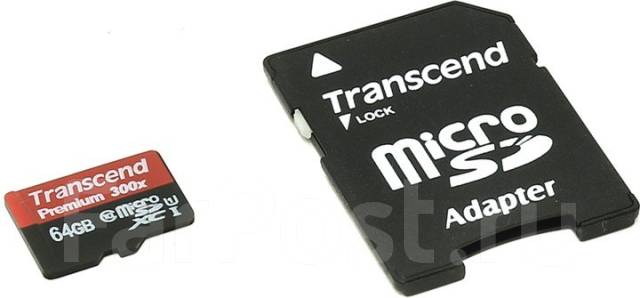 Карта памяти microsdxc uhs i u1 transcend 64 гб